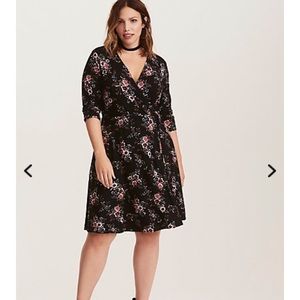 NWT Faux Wrap Floral Print Dress